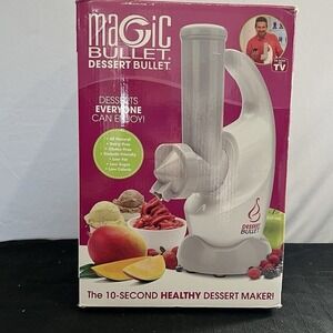 Magic Bullet Dessert Bullet White Frozen Fruit Healthy Dessert Sorbet Maker